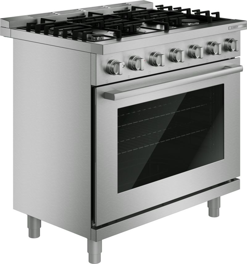 36" Bosch 500 Series Gas Freestanding Range in Stainless Steel - HGS5657UC
