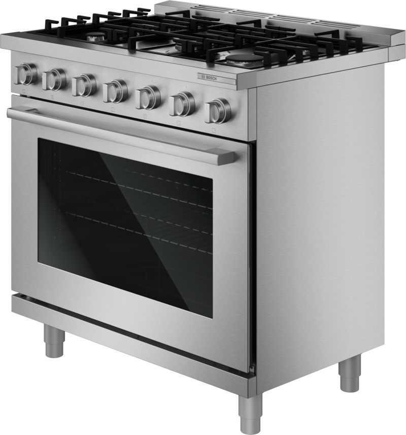 36" Bosch 500 Series Gas Freestanding Range in Stainless Steel - HGS5657UC
