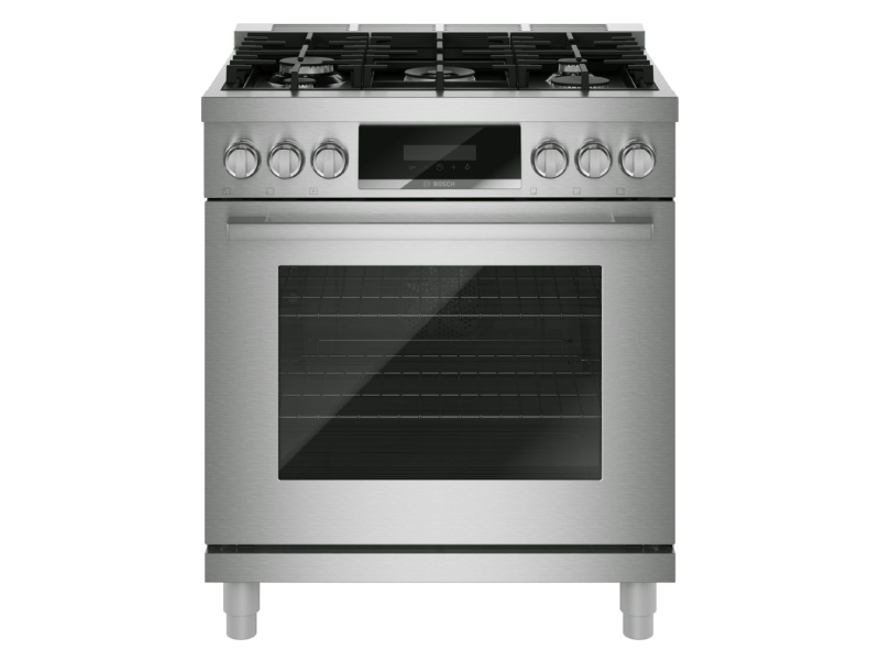 30" Bosch 800 Series Gas Freestanding Range in Stainless Steel - HGS8057UC