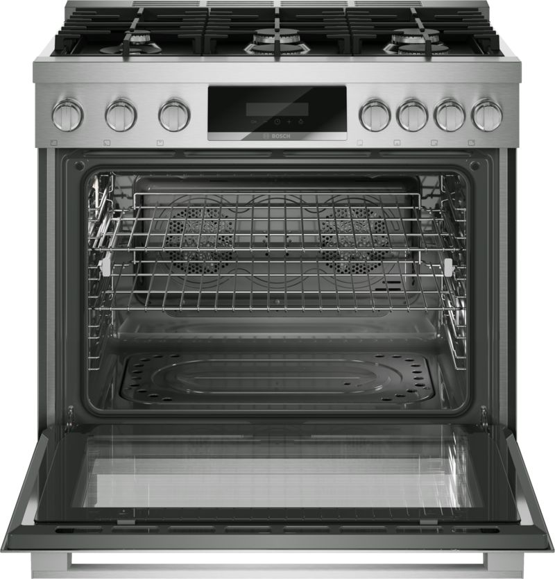 36" Bosch 800 Series Gas Freestanding Range in Stainless Steel - HGS8657UC