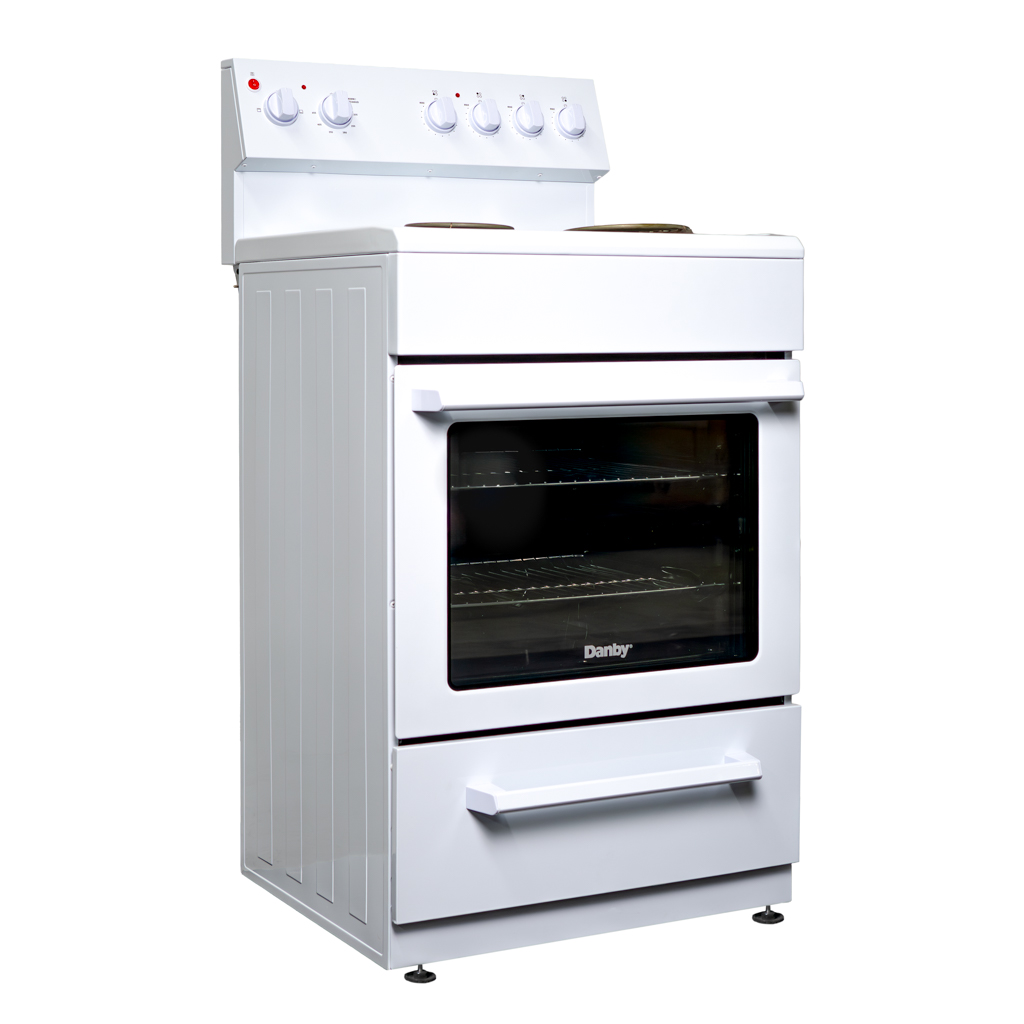 24" Danby 2.5 Cu. Ft. Slide-In Electric Range with Rear Controls - DER240B1WC