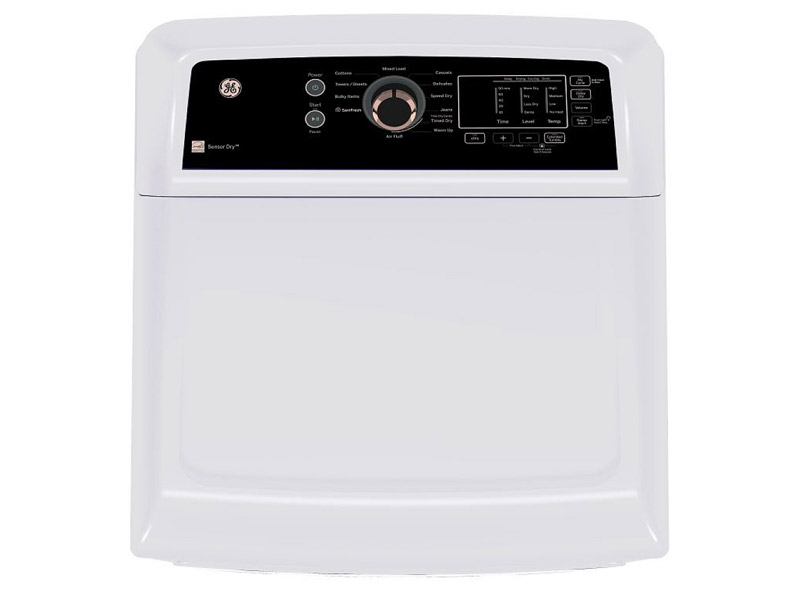 27" GE 5.3 Cu. Ft. Top Load Washer and 7.4 Cu. Ft. Top Load Electric Dryer - GTW690BMYWR-GTD69EBPYWR