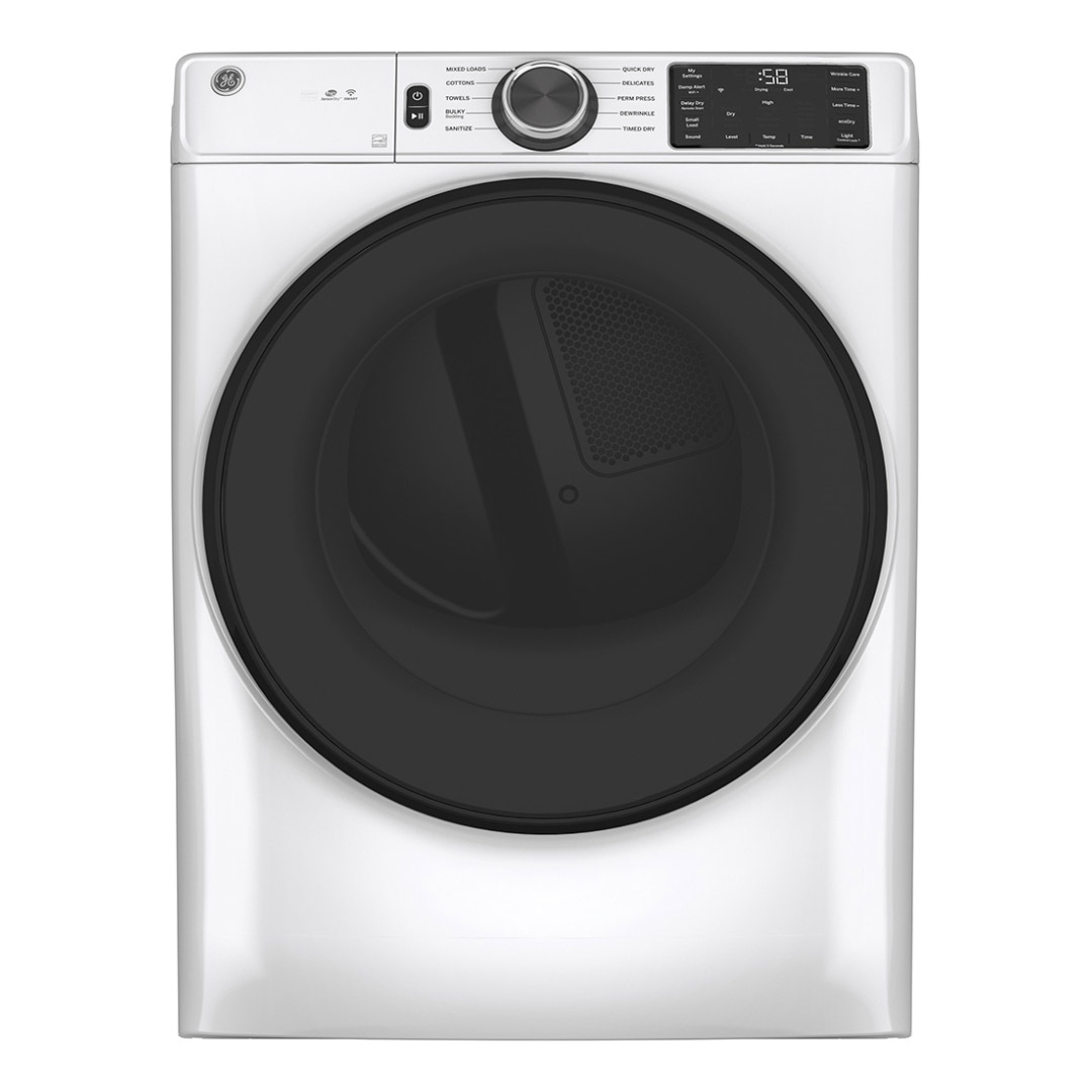 28" GE Front Load Washer With Built-in Wifi And Electric Dryer With Built-in Wifi - GFW550SMNWW-GFD55ESMNWW