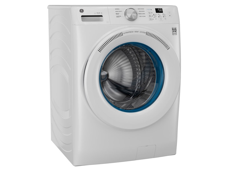 28" GE 5.3 Cu. Ft. Front Load Washer and 7.8 Cu. Ft. Electric Dryer - GFW350SSYWW-GFD35ESMYWW