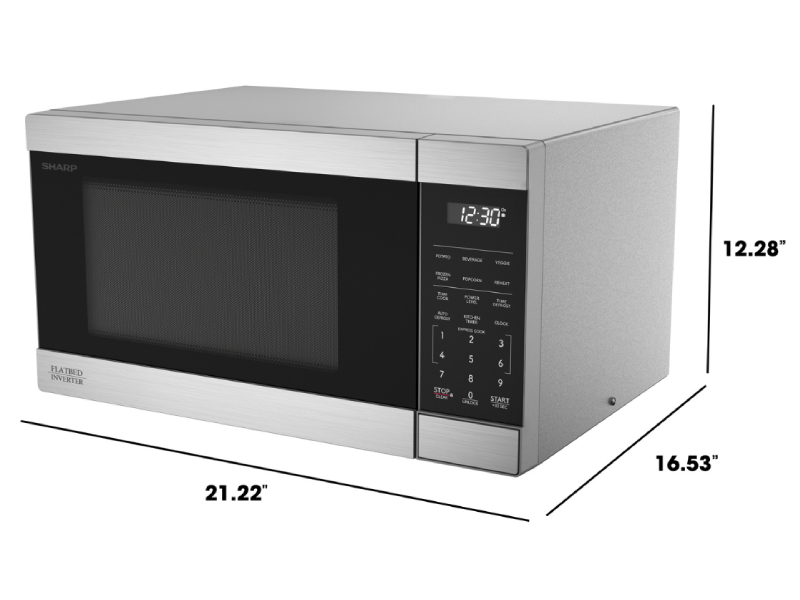 Sharp Flatbed Countertop Microwave Oven with Inverter Technology - SMC1174KSC