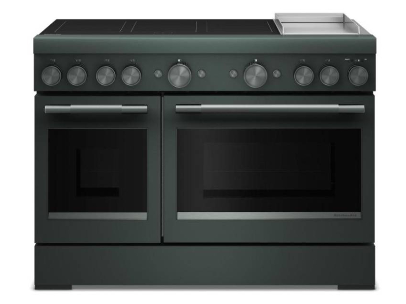 48" KitchenAid 6-Element Induction Freestanding Commercial-Style Range with Griddle - KFID948SJP