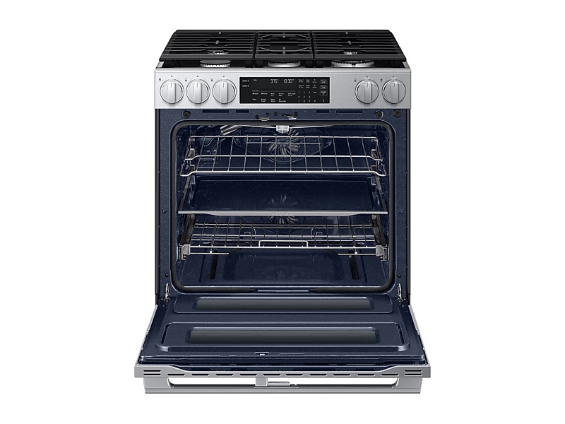 30" Samsung 6.0 Cu. Ft. Gas Slide-In Range with 90H Flex Duo True Convection with Air Fry Max Illuminated Precision Knobs - NSG90H60DRAA