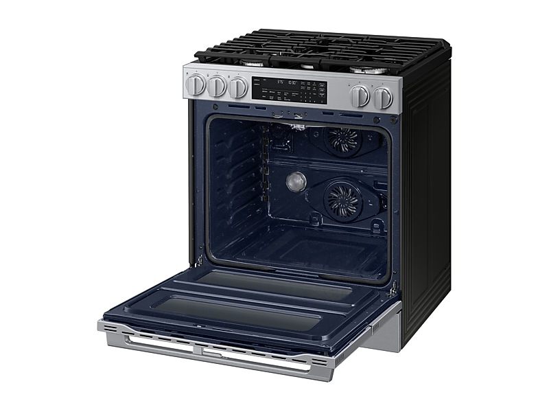 30" Samsung 6.0 Cu. Ft. Gas Slide-In Range with 90H Flex Duo True Convection with Air Fry Max Illuminated Precision Knobs - NSG90H60DRAA
