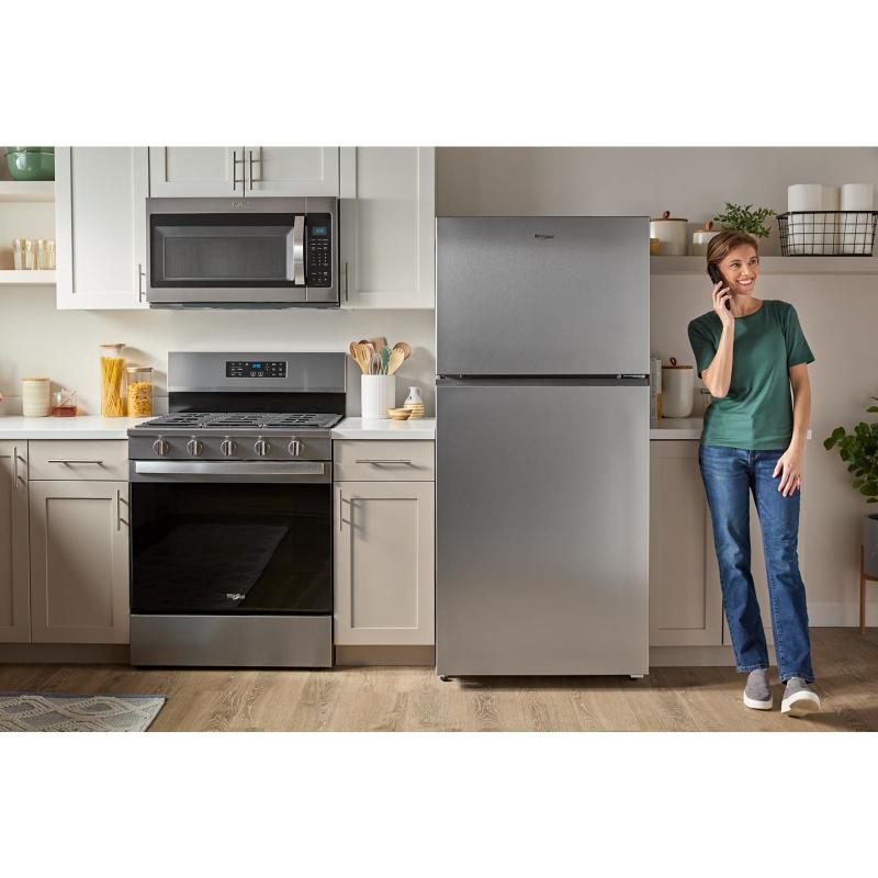 28" Whirlpool 14 Cu. Ft. Wide Top Freezer Refrigerator with Total Coverage Cooling - WRTX3314TW