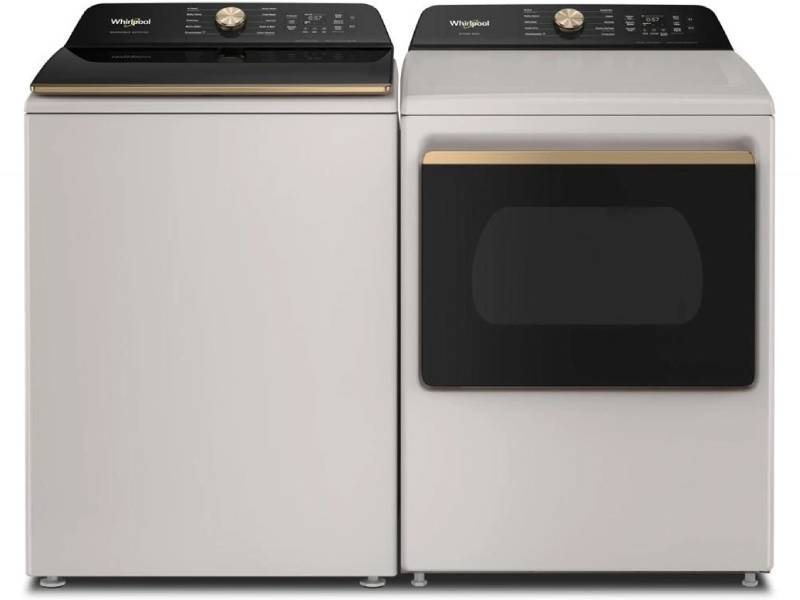27" Whirlpool Top Load Washer & Smart Electric Dryer - WTW8507TL-YWED8509TL