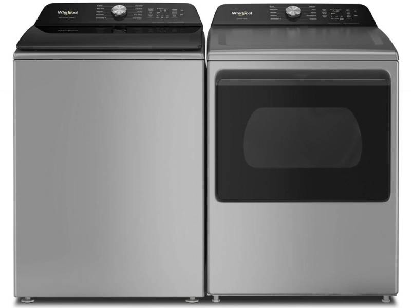 Whirlpool Top Load Washer & Smart Electric Dryer - WTW8509TR-YWED8509TR