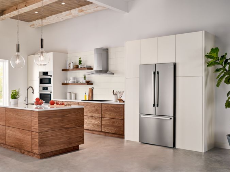 36" Bosch 21 Cu. Ft. 800 Series French Door Bottom Mount Inox-easyclean - B36CT80SNS