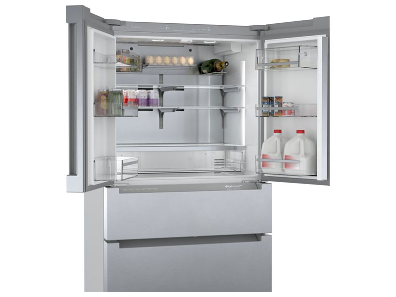 36" Bosch 21 Cu. Ft. 800 Series French Door Bottom Mount Inox-easyclean - B36CL80ENS