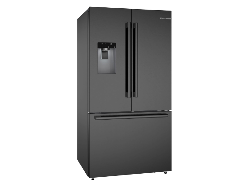 36" Bosch 500 Series French Door Bottom Mount Refrigerator in Black Stainless Steel - B36FD52SNB