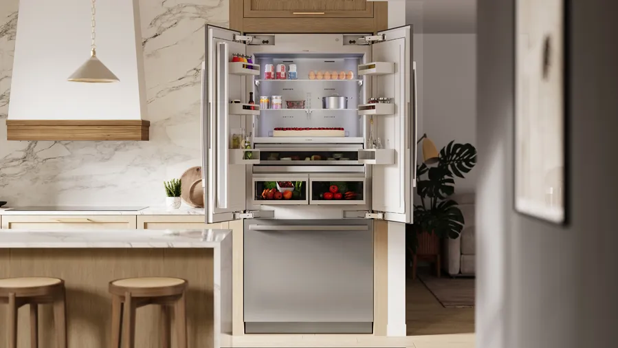 36" Bosch Benchmark Series French Door Bottom Mount Refrigerator - B36BT130NS