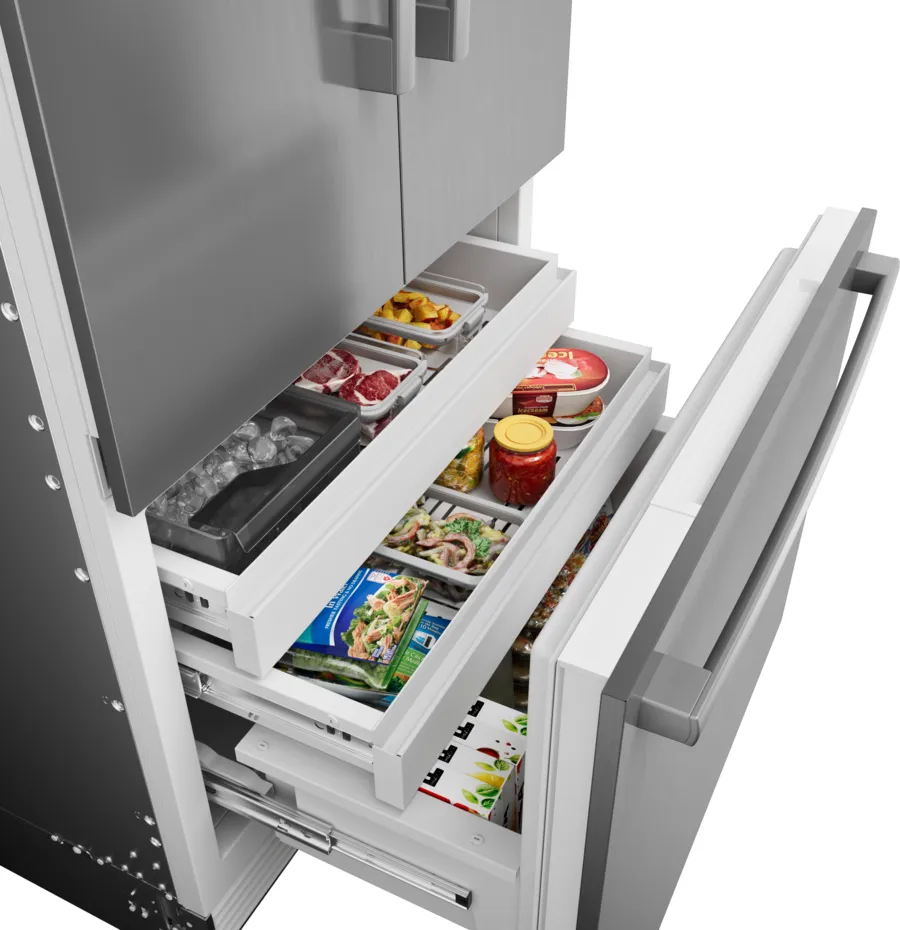 36" Bosch Benchmark Series French Door Bottom Mount Refrigerator - B36BT130NS