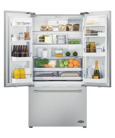 36" DCS Activesmart French Door Brushed Stainless Steel Refrigerator - RF201ACUSX1