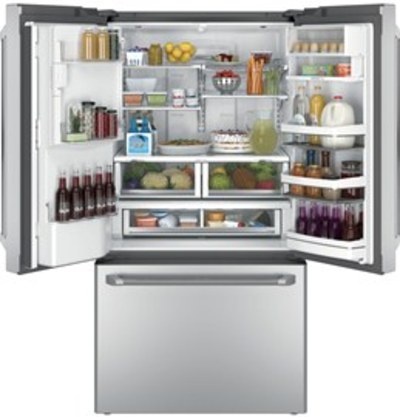 Café 27.8 cu. ft. French-Door Refrigerator w/Keurig K-Cup Brewing System - CFE28USHSS