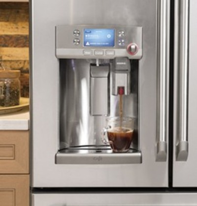 Café 27.8 cu. ft. French-Door Refrigerator w/Keurig K-Cup Brewing System - CFE28USHSS