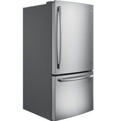 33" GE 24.9 Cu. Ft. Bottom-Freezer Refrigerator with Factory Installed Ice Maker - GDE25ESKSS